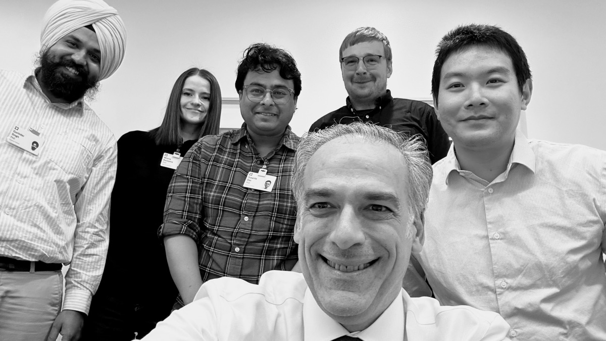 With Prof. Rigoberto Hernandez, President of the American Chemical Society, and the Merz group at Cleveland Clinic — April 2026
